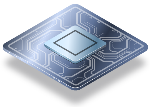 VLSI Chip Graphic - Scaledge Semiconductor Solutions